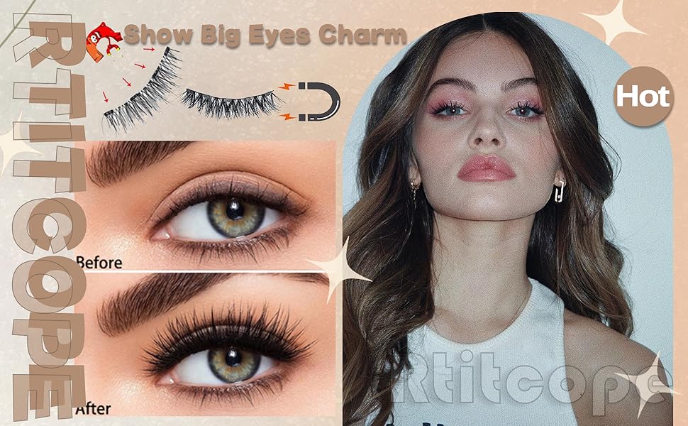 Magnets False Eyelashes Soft 3D Fake Lashes Extension with Tweezers Natural Look Eyelashes Set