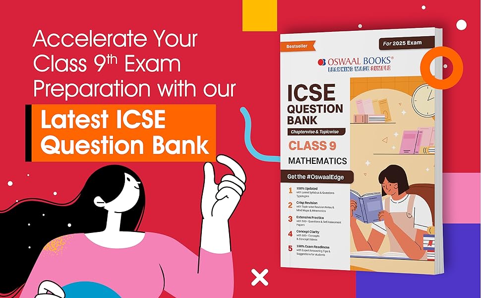 Oswaal ICSE Question Bank Class 9 Mathematics | Chapterwise | Topicwise ...