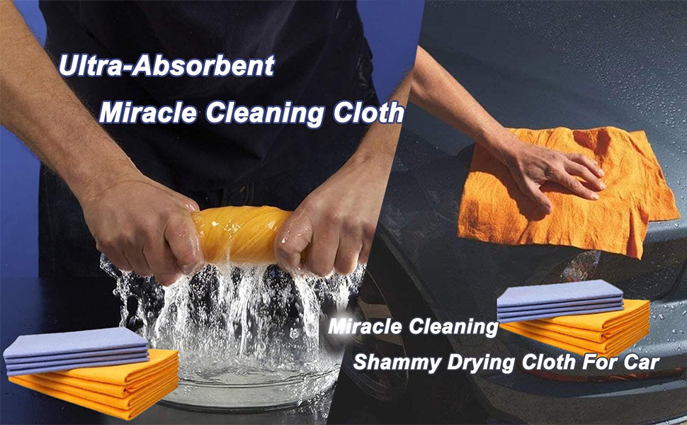 UltraAbsorbent Miracle Cleaning Shammy, Reusable NonWoven Shammy