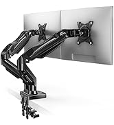 HUANUO Dual Monitor Stand for 13 to 32 Inches, Pneumatic Spring Dual Monitor Mount, Fully Flexibl...