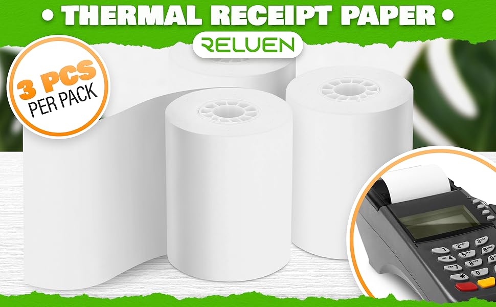 3/Pack Universal Paper Roll for Calculator 35761 Adding