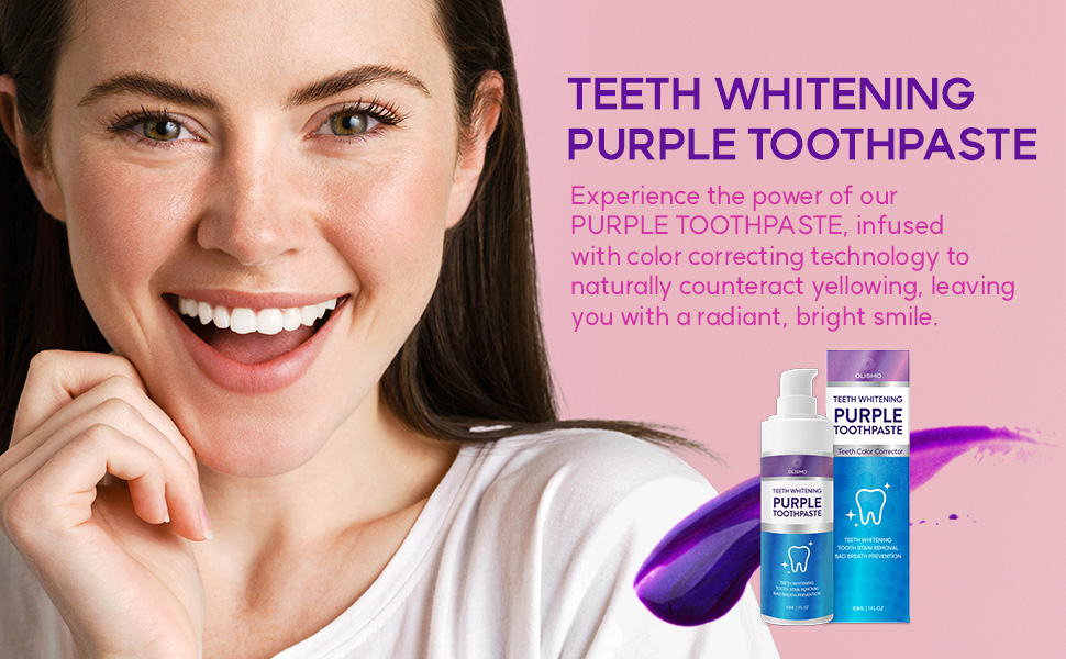 Teeth Whitening Purple Toothpaste 