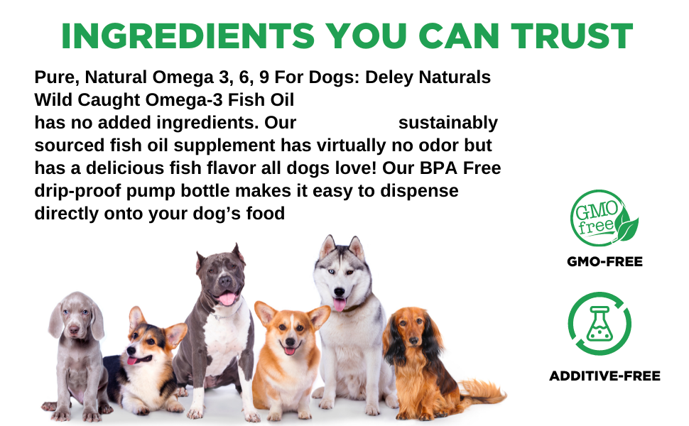 Wild Caught Fish Oil for Dogs 32oz Omega 369, GMO