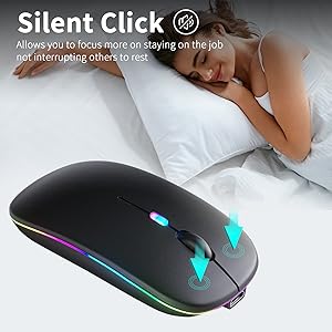 a woman sleeping in a bed with a mouse on her side.