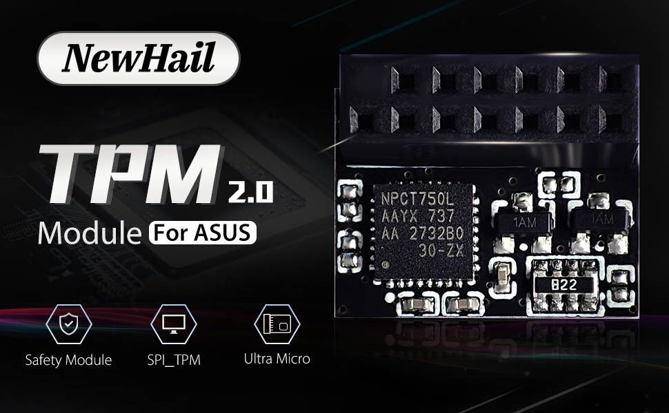 NewHail TPM2.0 Module TPM-SPI 14Pin Win11 Module with