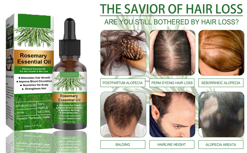 Rosemary Oil for Hair Growth & Skin Care, Pure Natural Rosemary Hair