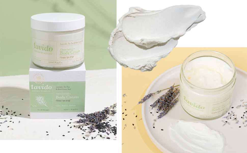 Lavido Thera Intensive Body Cream with Lavender, Tea Tree, and Black Cumin Seed