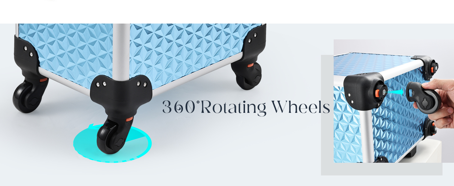 makeup case with wheels
