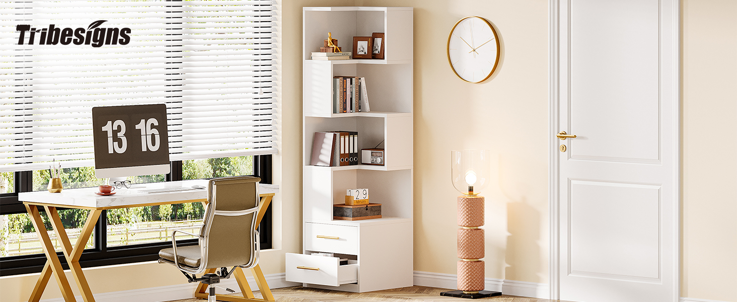  5-Tier Corner Bookshelf