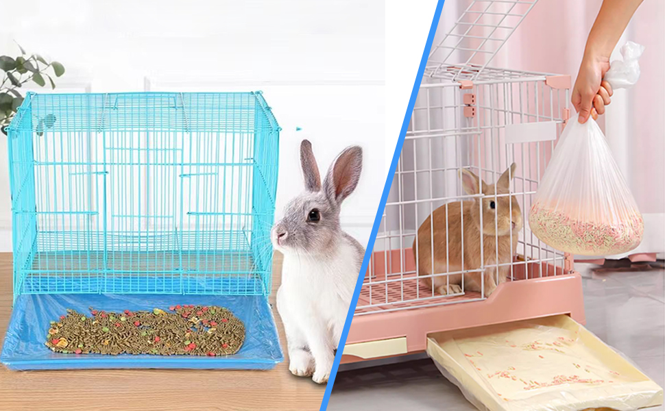 Niwaes 150Pcs Disposable Rabbit Cage Liners, 26'' X 18