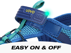 UOVO Boys Sandals Closed Toe Outdoor Sandals Trekking Hiking Sandals Athletic Summer Shoes Size 7 Toddler to 5 Big Kids 15 Easy on & off