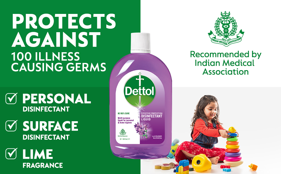 Dettol Liquid Disinfectant for Floor Cleaner, Surface Disinfection