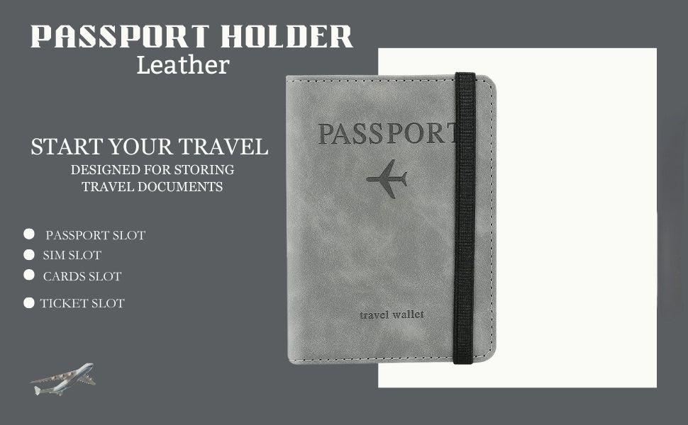 passport cover grey