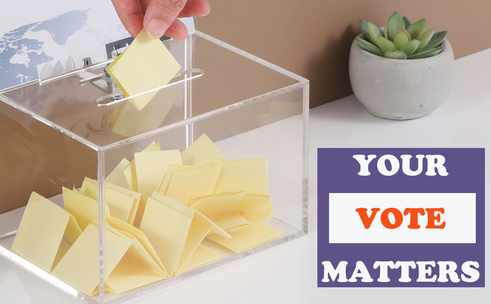 Acrylic Donation Box Lockable, Acrylic Voting Suggestion