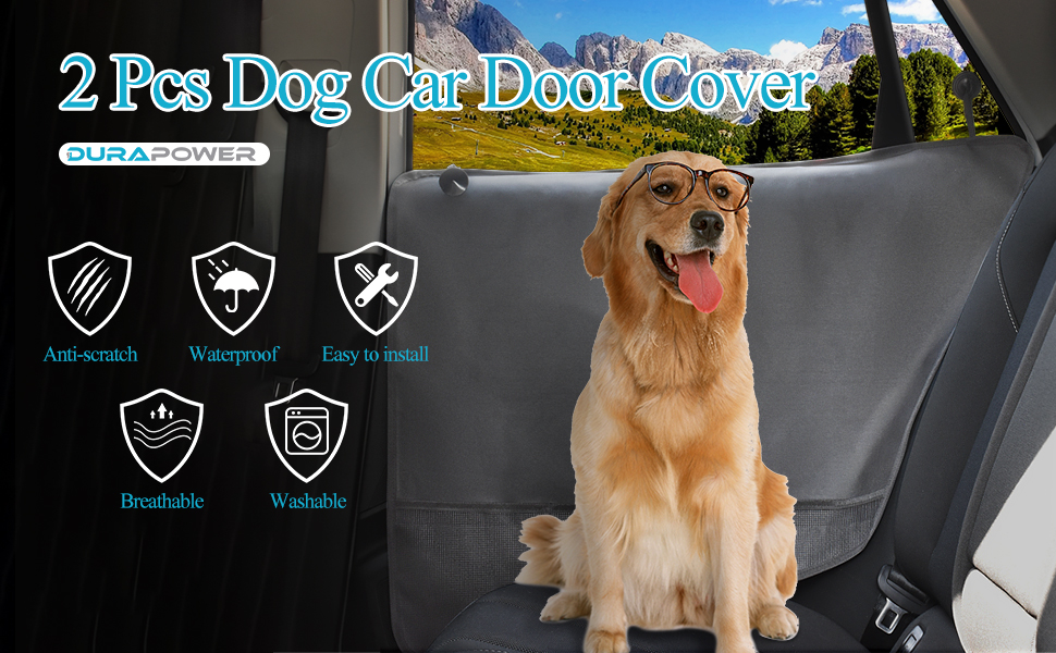 Durapower Dog Car Door Protector丨2 Pack Anti Pet Scratching