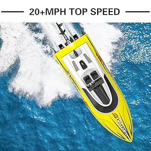 20MPH Fast RC Boat for Adults 2.4Ghz Remote Control Boat for Pools and Lake with 2 Rechargeable Batteries Toys 14 rc boat adults