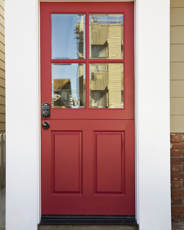 keyless entry door lock with handle