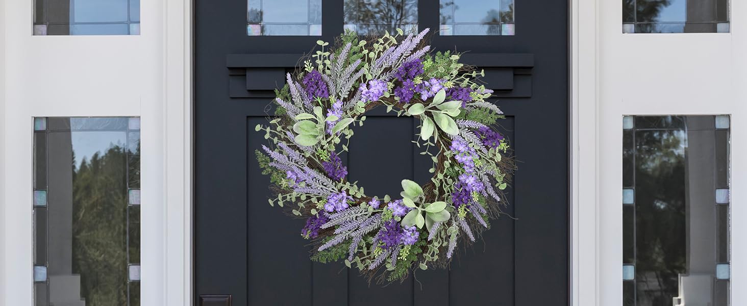 24 Inch Wreath  lavender wreath for front door