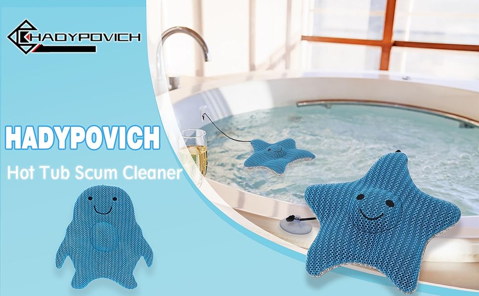 Large Scum Absorber for Hot Tub Cleaning, Reusable Twin