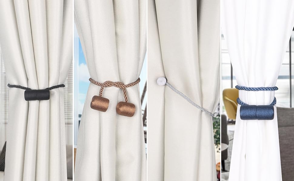 Groleca 2 Pack Curtain Tiebacks Curtain Holdbacks