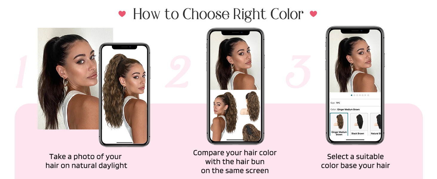 HOOJIH Clip in Ponytail Hair Extension