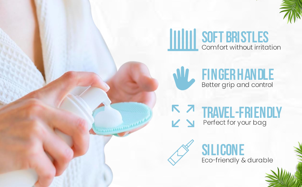 Super Soft Silicone Face Cleanser and Massager Brush Manual Facial Cleansing Scrubber