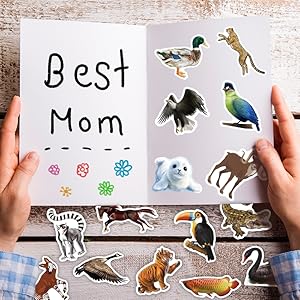 Animal Stickers for greeting card