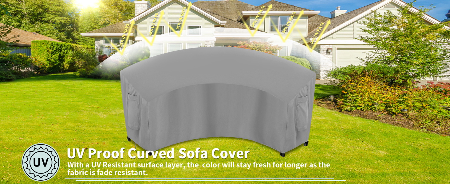 OutdoorLines Waterproof Curved Outdoor Sectional Cover