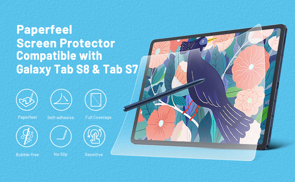 MOBDIK [2 PACK] Paperfeel Screen Protector for Samsung