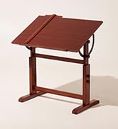 引き取り限定　MEEDEN 製図テーブル ブナ木製　ダークレッド Amazon.com: MEEDEN Vintage Wooden Drafting Table: 35.5