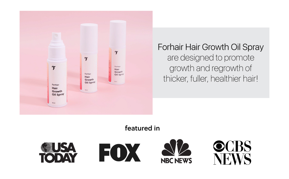 ForHair by ForChics NonGreasy Hair Growth Oil Spray Promotes Thicker Natural
