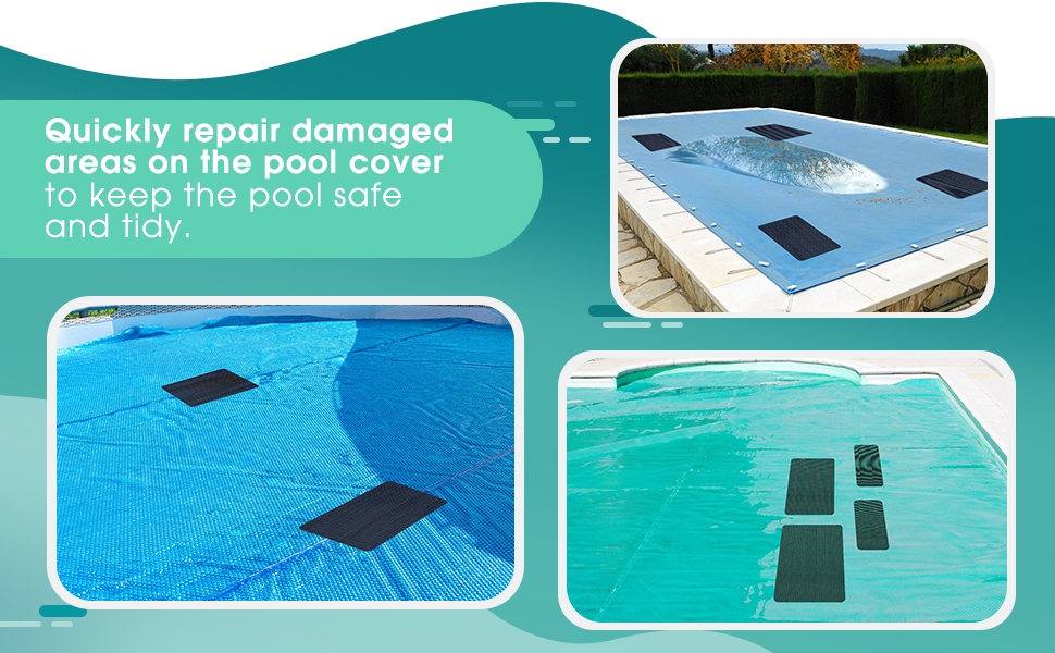 12 Pcs Pool Safety Cover Patch Kit Swimming Pool Cover