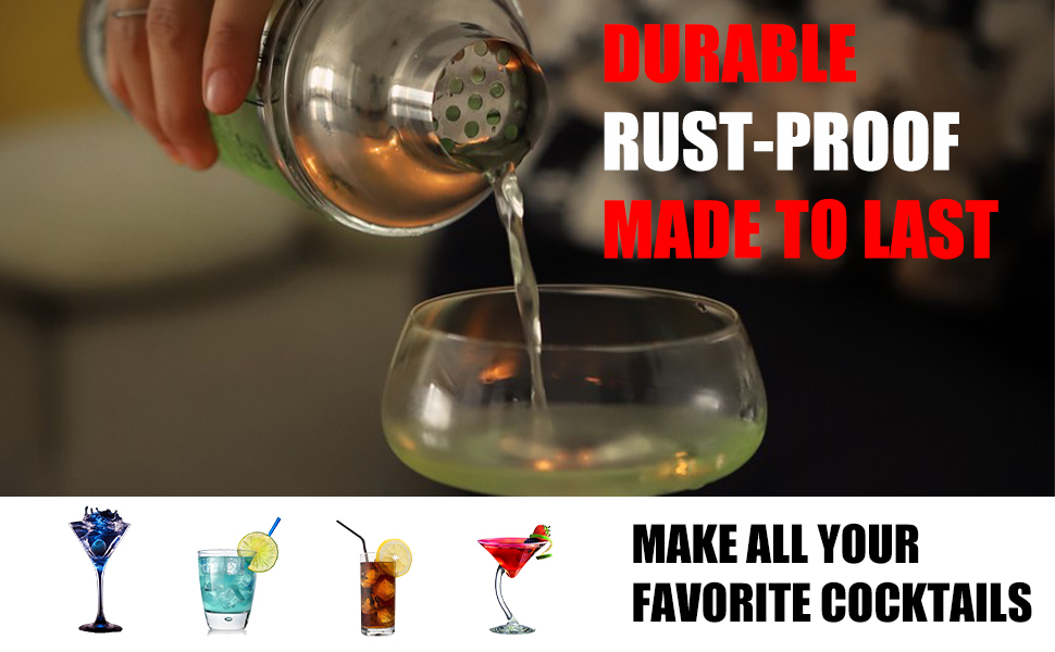 Kitys Fatch Cocktail Shaker, 24oz Martini Shaker with