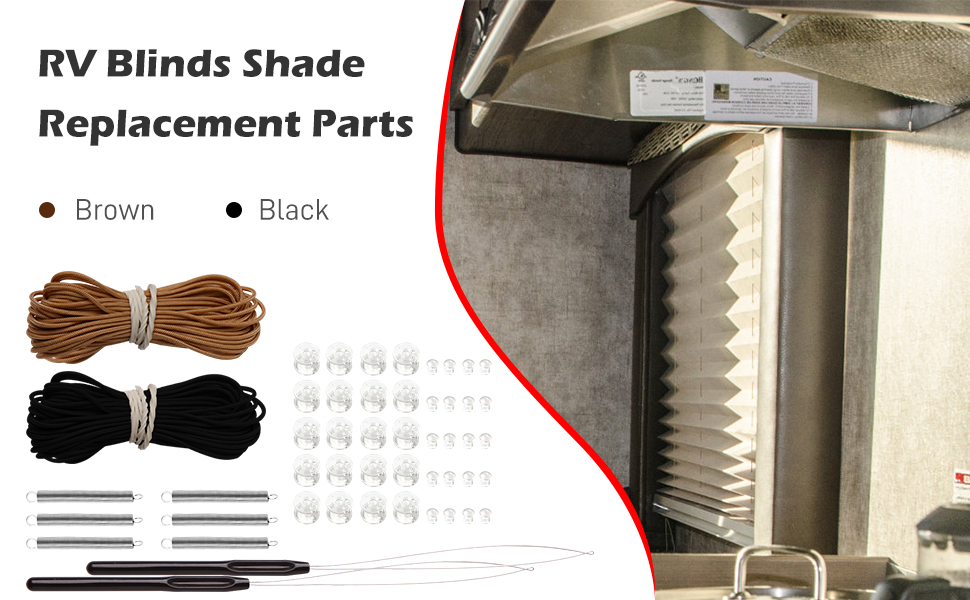 GGTE RV Pleated Shade Repair Kit with Wire Restring Tool
