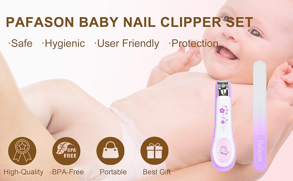 baby nail clipper with glass nail file