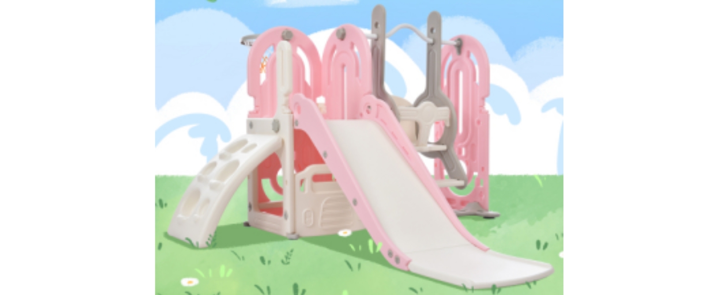 Toddler Swing and Slide Set 5 in 1 Kids Climber Slide