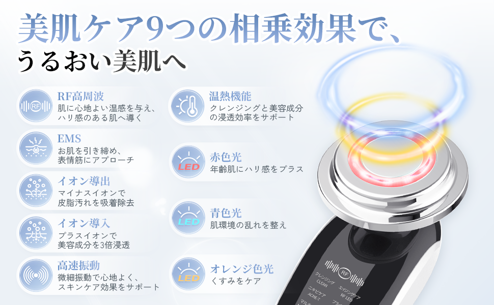 Amazon.co.jp: SONCCI 美顔器 EMS RF美顔器 目元 温熱 振動
