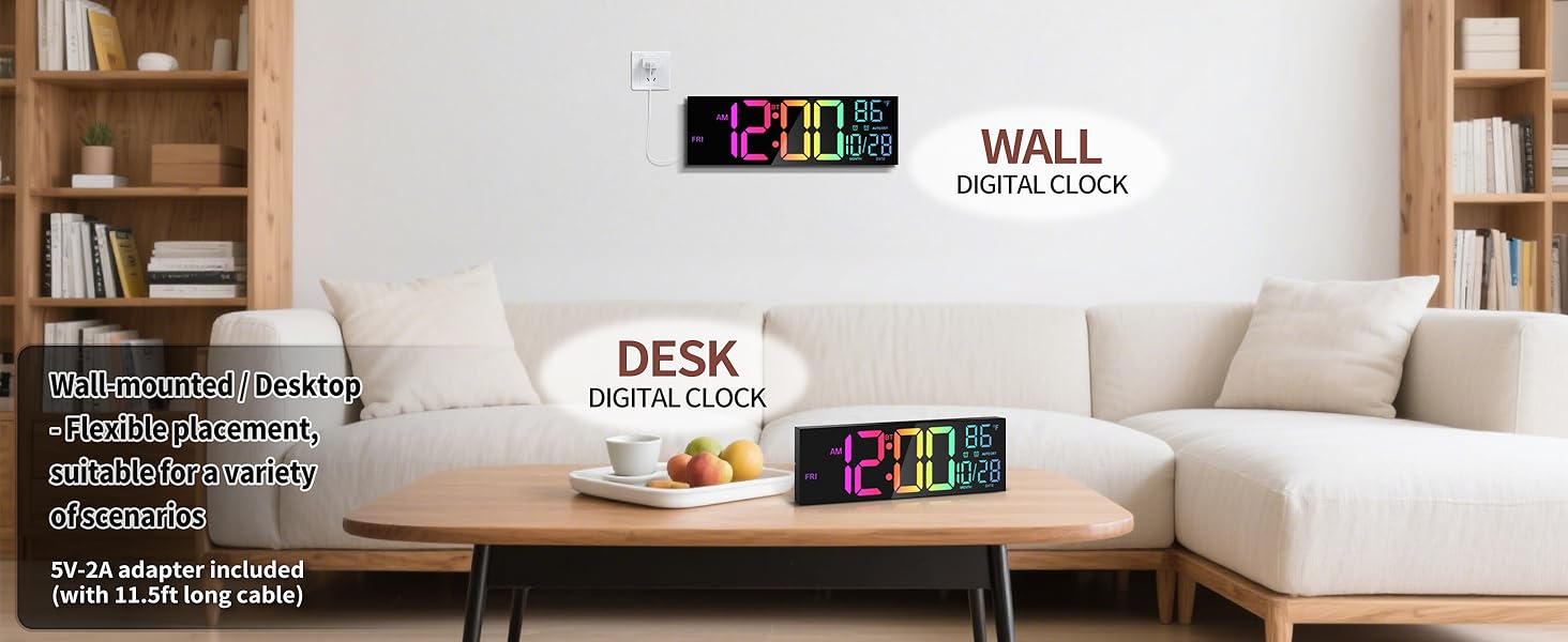 digital clock with date