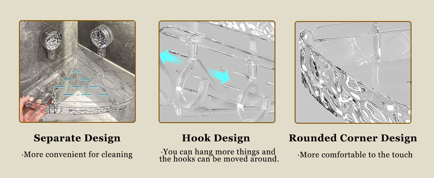 Corner Shower Caddy Suction Cup