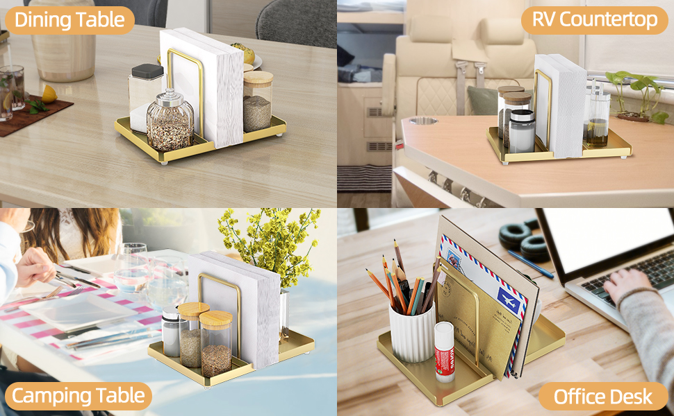 Gold Napkin Holder, Metal Napkin Holder for Table, Napkin