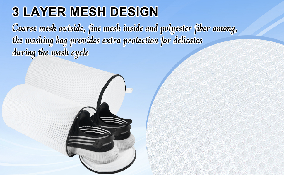 Tenn Well Shoe Washing Bags, Sneaker Washing Machine Bag, 7 x 14 Inch