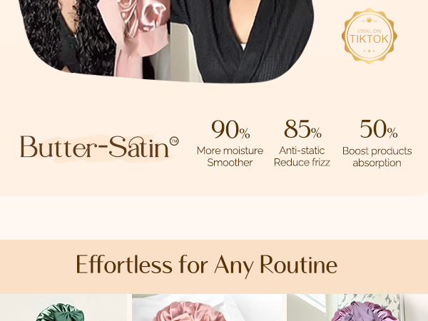 satin bonnet for sleeping, yoga
