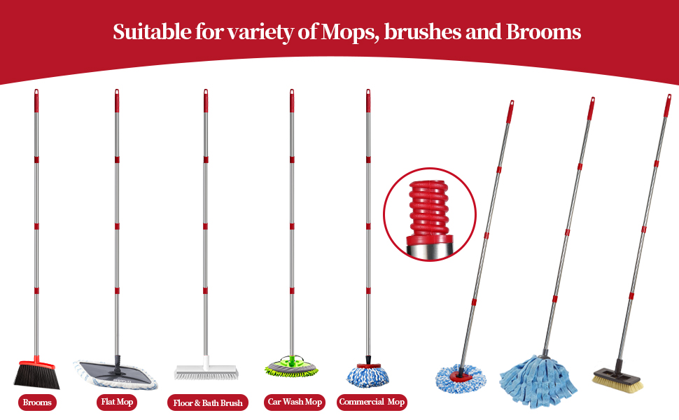 Mop Replacement Handle Stainless Steel Mop/Broom/Brush
