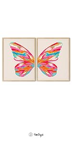 preppy butterfly art