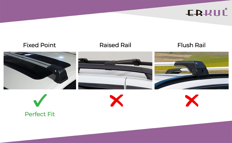 Perfect fit for fixed point roof rack crossbars