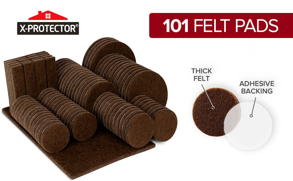 Furniture Pads XPROTECTOR Big Sizes Heavy Duty Felt Pads Premium