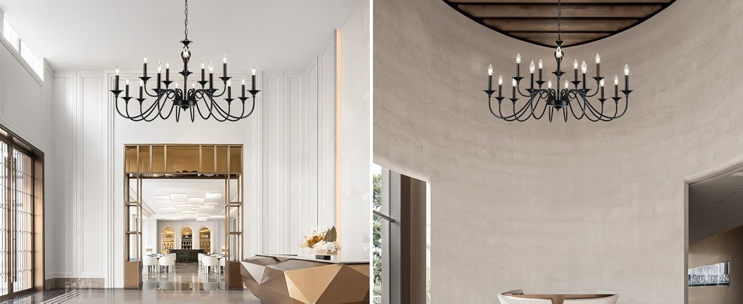 Black Chandeliers for Dining Room