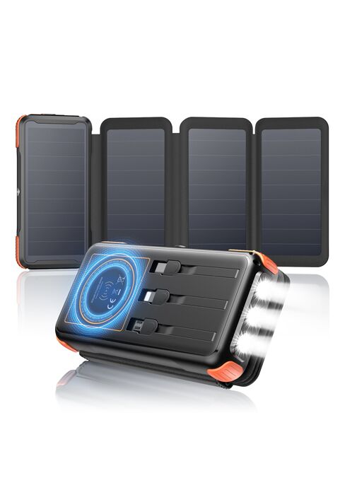 Fotos de productos de dispositivos electrónicos o altavoces negros mostradas desde diferentes ángulos sobre un fondo blanco.