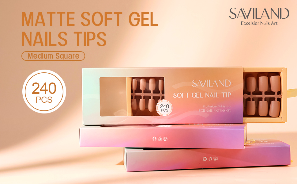 Soft Gel Nails Tips Saviland Matte Soft Gel Nails Tips Saviland Matte Soft Gel Nails Tips for Nail