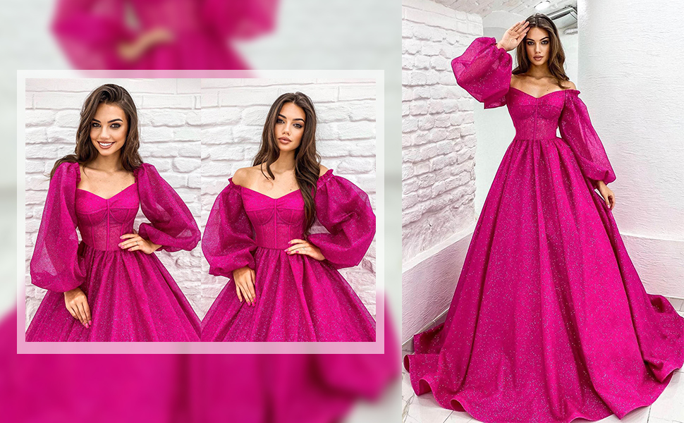 Puffy Sleeve Prom Dresses